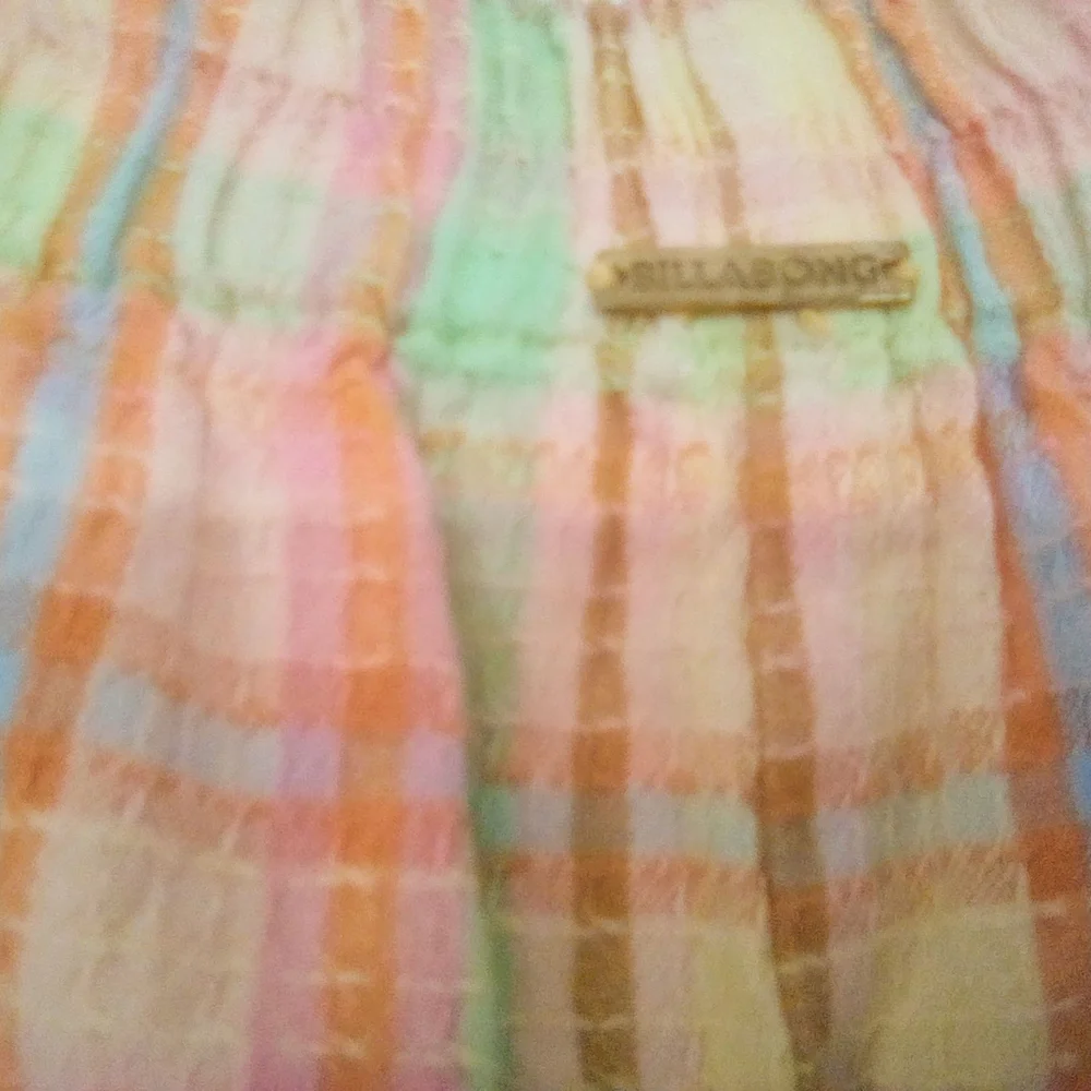 Billabong 100% Cotton Pastel Plaid High Waist Shorts Size M Vacation Summer